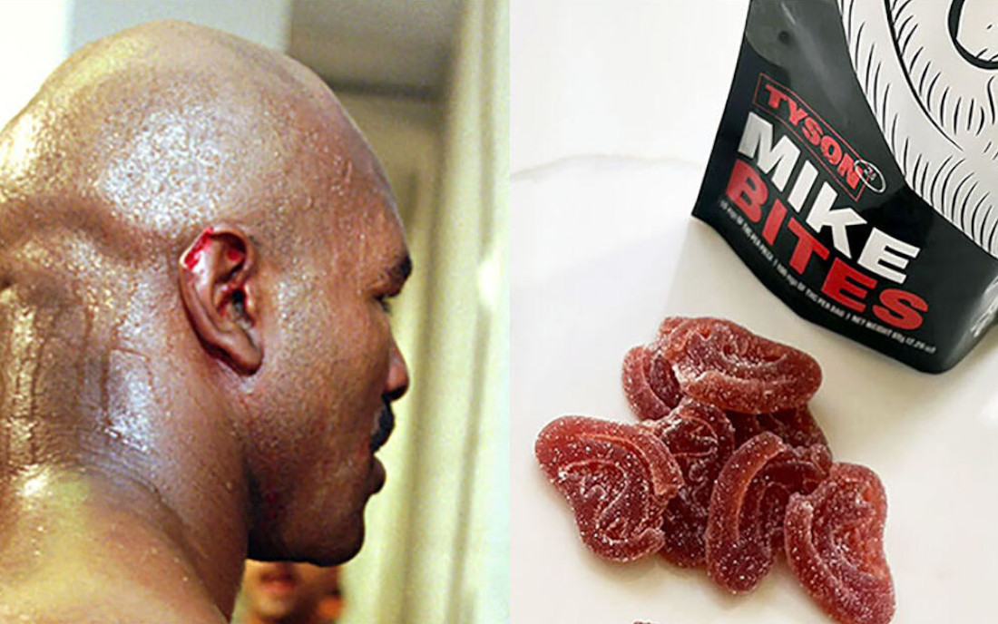 żelki z THC w kształcie odgryzionego ucha